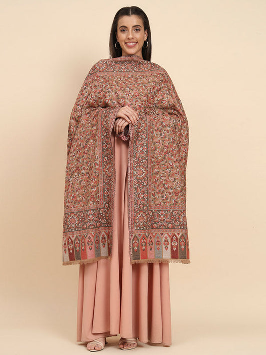 Women Dastaan Woven Design Jamawar Shawl (Size 101X203 CM)