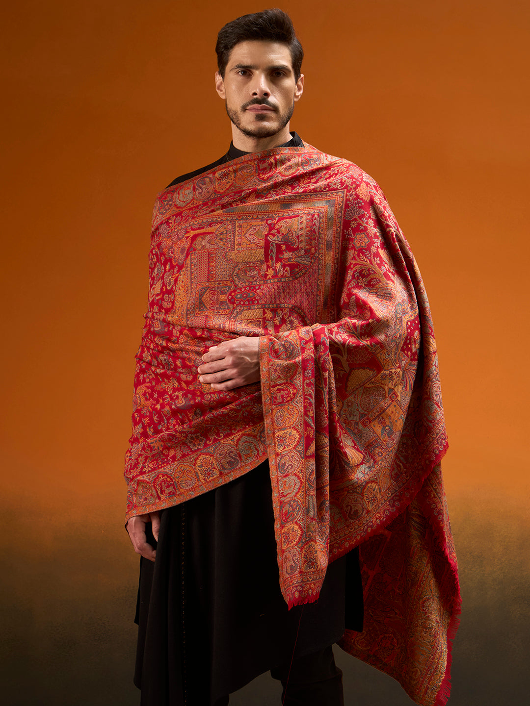 Men Shahi Manzar Fine Wool Kaani Shawl