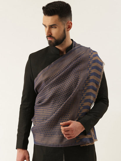 Men Aarzoo Fine Pashmina Wool Blend Stole,  Scarf (Size71X203 CM)
