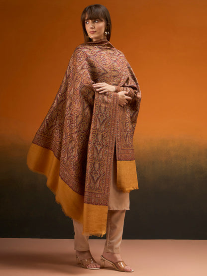 Women Regalis Zari Reversible Kaani Fine Wool Shawl