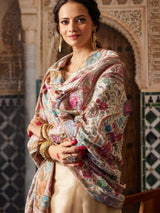 Women Naaz Kalamkari Embroidered Shawl (Size: 101x203 CM)