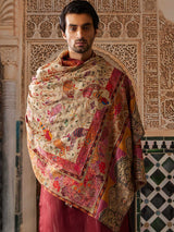 Pashmoda Men Kalamkari Embroidered Shawl (Size 101x203 Cm)