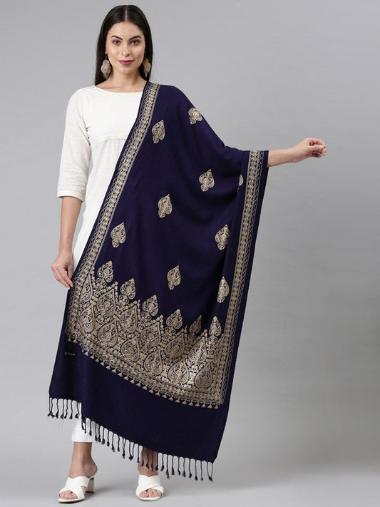 Women's Shalimaar Kashmiri Aari Embroidery Stole (Size: 71X203 CM)