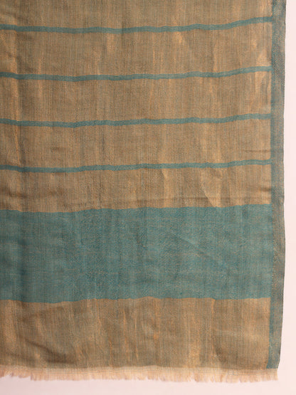 Pashmoda Women Parallel Grace Reversible Zari Moonlight Fine Wool Stole (Size: 71x203 Cm)