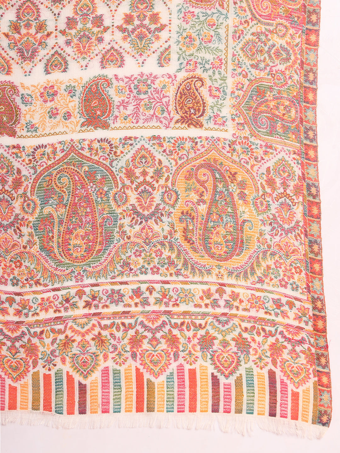 Pashmoda Men Gulraiz Kaani Wool Blend Kashmiri Shawl (Size: 101X203 CM)