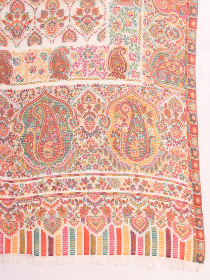 Pashmoda Men Gulraiz Kaani Wool Blend Kashmiri Shawl (Size: 101X203 CM)