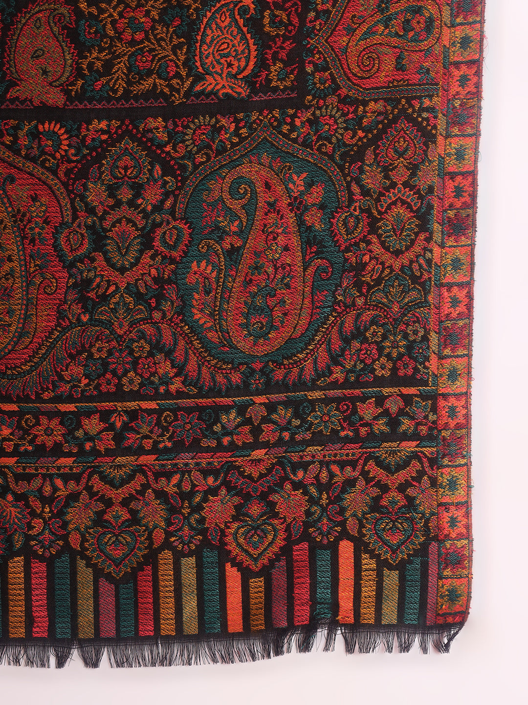Pashmoda Men Gulraiz Kaani Wool Blend Kashmiri Shawl (Size: 101X203 CM)