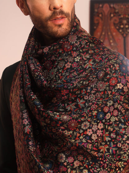 Pashmoda Men Nazrana Kaani Wool Blend Kashmiri Shawl (Size: 101X203 CM)