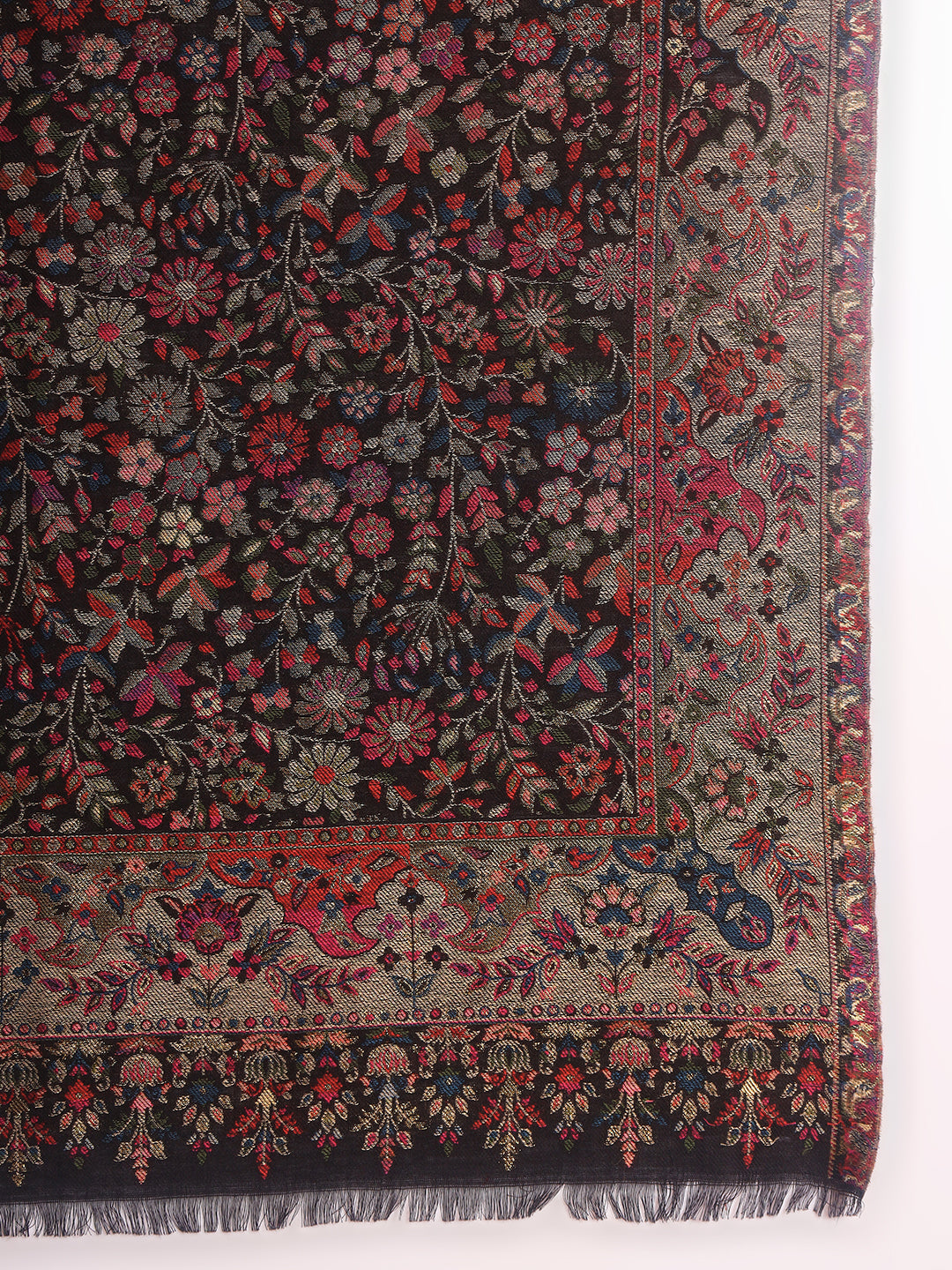 Pashmoda Men Nazrana Kaani Wool Blend Kashmiri Shawl (Size: 101X203 CM)