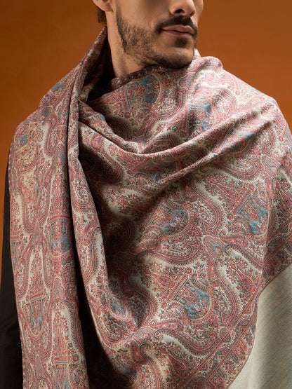 Men Gulnaar Royale Reversible Kaani Zari Shawl