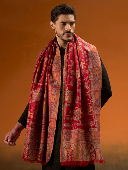 Men Gulrukh Reversible Kaani Zari Shawl