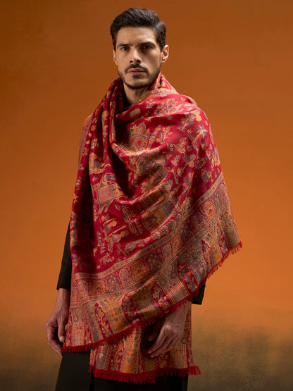Men Gulrukh Reversible Kaani Zari Shawl