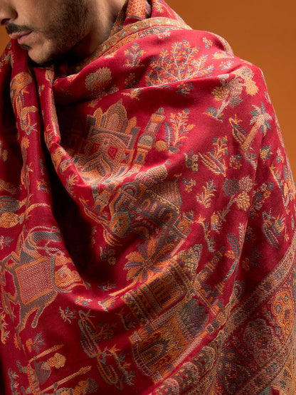 Men Gulrukh Reversible Kaani Zari Shawl