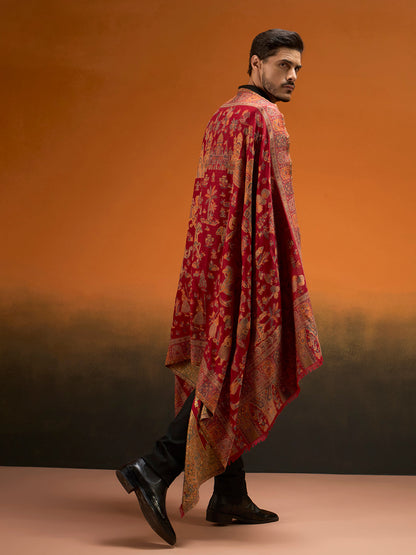 Men Gulrukh Reversible Kaani Zari Shawl