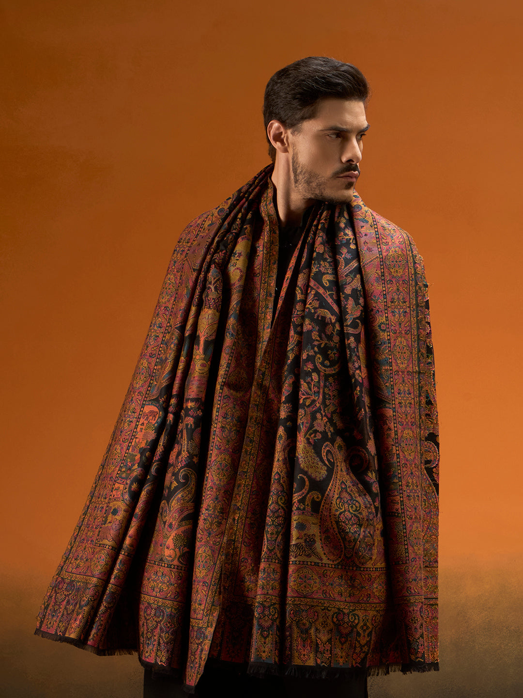 Men Royal gulistan Shawl Fine Wool Kaani Shawl