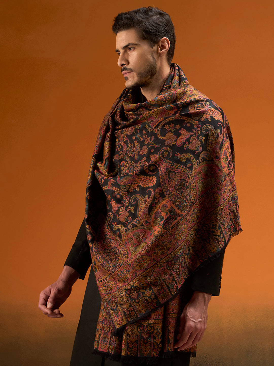 Men Royal gulistan Shawl Fine Wool Kaani Shawl