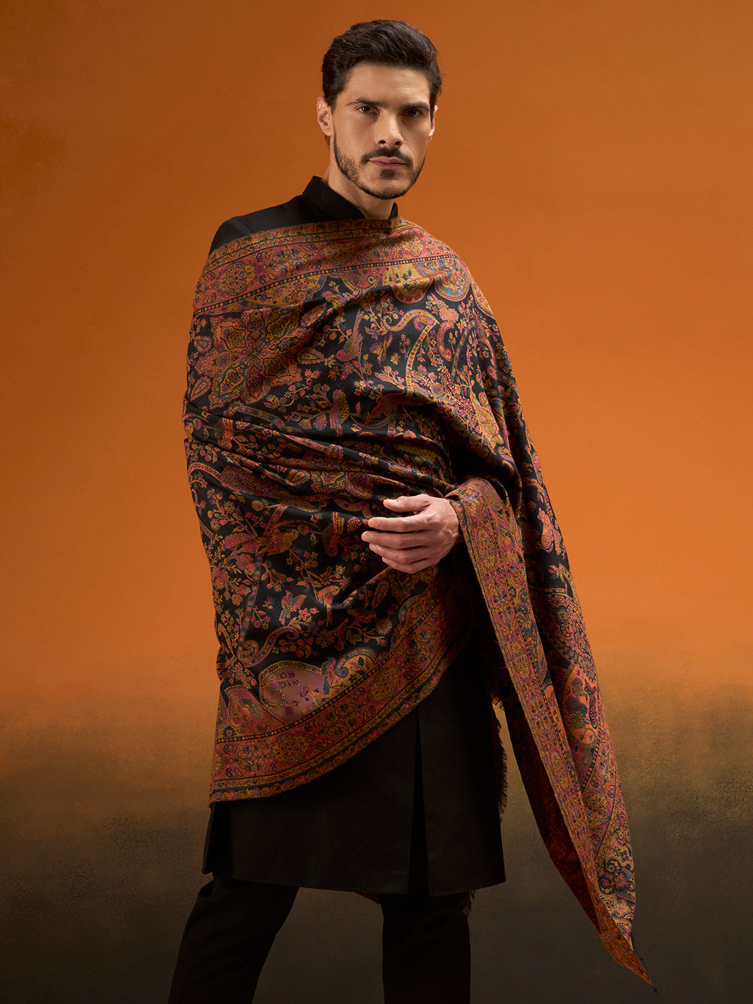 Men Royal gulistan Shawl Fine Wool Kaani Shawl