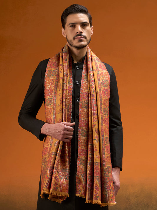 Men Gulrukh Reversible Kaani Zari Shawl
