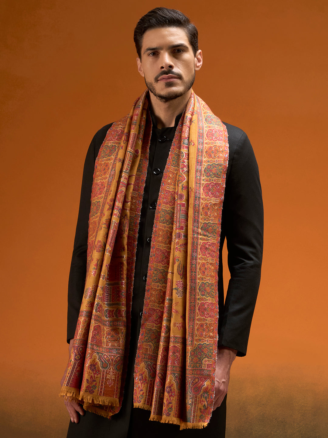 Men Gulrukh Reversible Kaani Zari Shawl