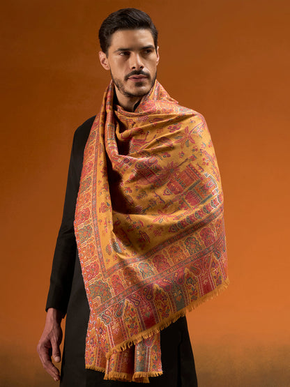 Men Gulrukh Reversible Kaani Zari Shawl