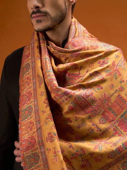 Men Gulrukh Reversible Kaani Zari Shawl