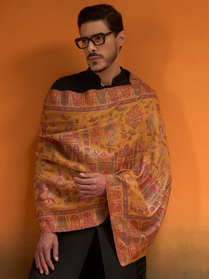 Men Gulrukh Reversible Kaani Zari Shawl