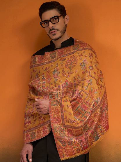 Men Gulrukh Reversible Kaani Zari Shawl