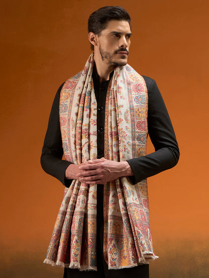 Men Gulrukh Reversible Kaani Zari Shawl