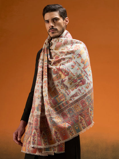Men Gulrukh Reversible Kaani Zari Shawl