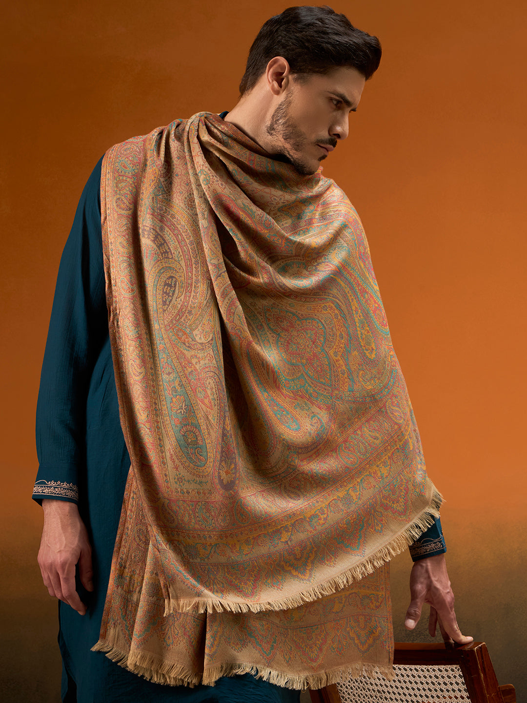 Men Grand Paisley Kaani Shawl