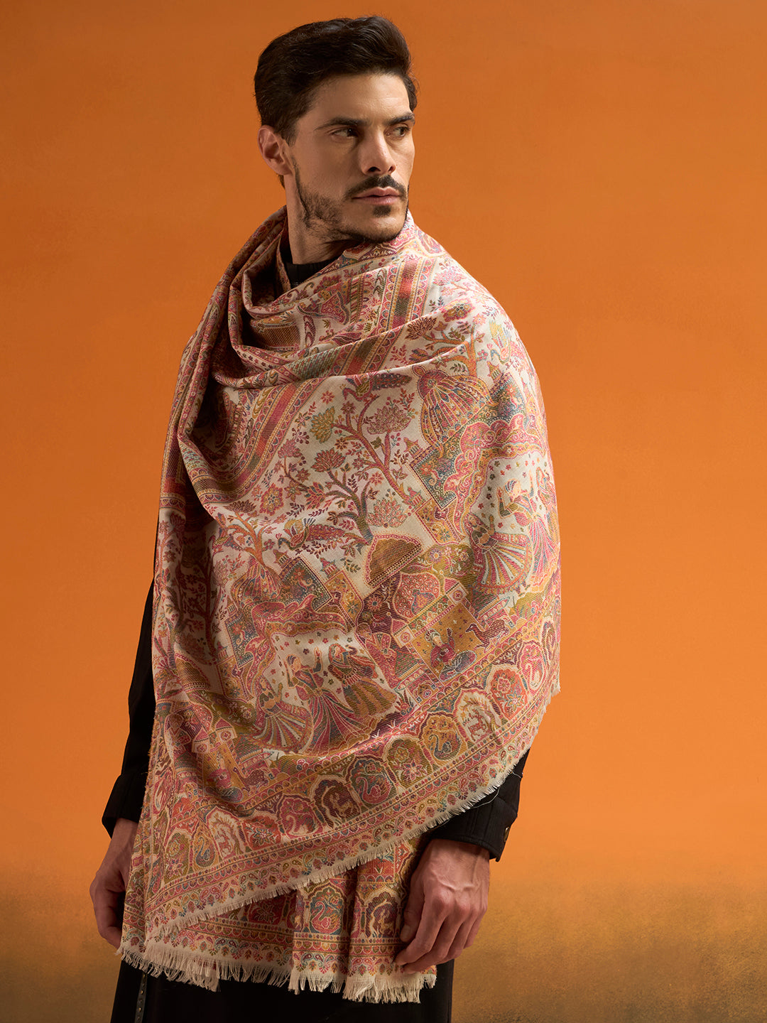 Men Shahi Manzar Fine Wool Kaani Shawl