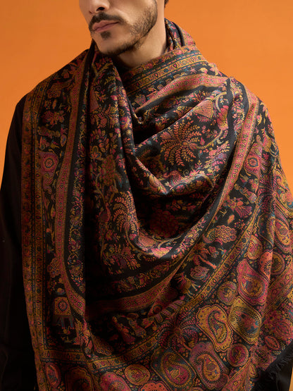 Men Kaani Orchard Fine Wool Kaani Shawl