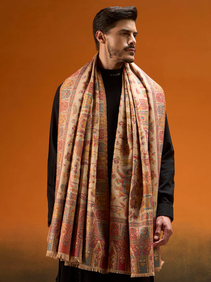Men Gulrukh Reversible Kaani Zari Shawl