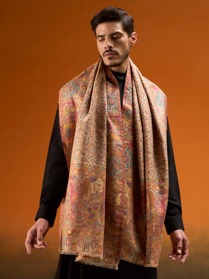 Men Persian Court Fine Wool Kaani Shawl