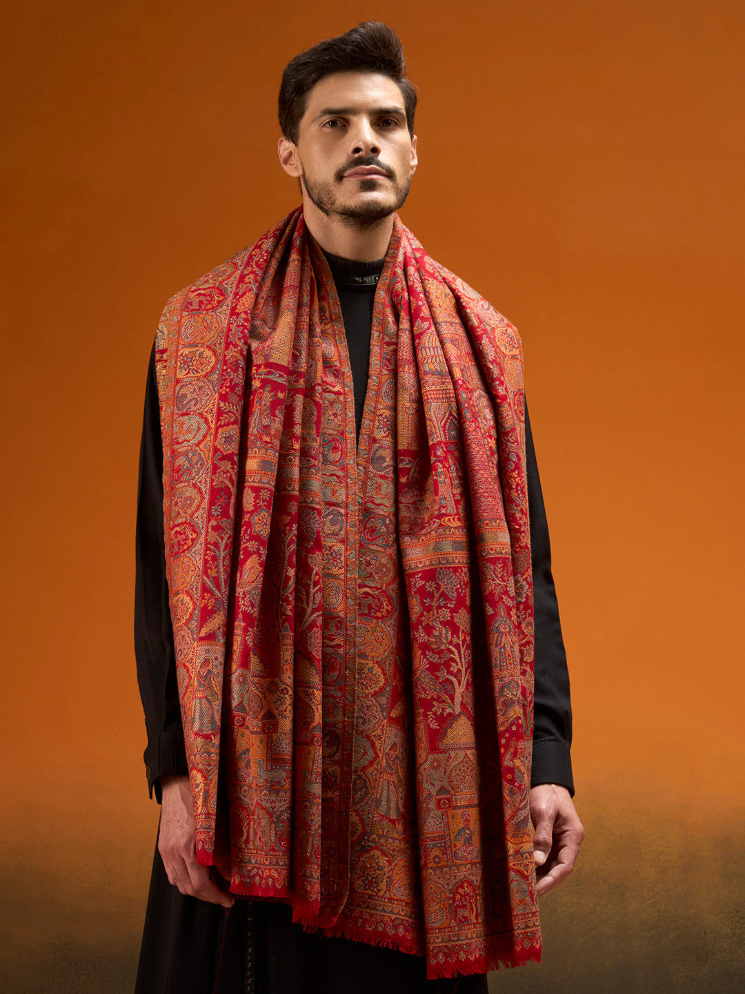 Men Shahi Manzar Fine Wool Kaani Shawl