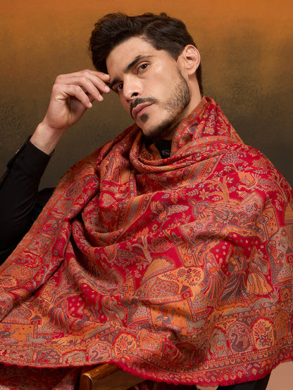 Men Shahi Manzar Fine Wool Kaani Shawl