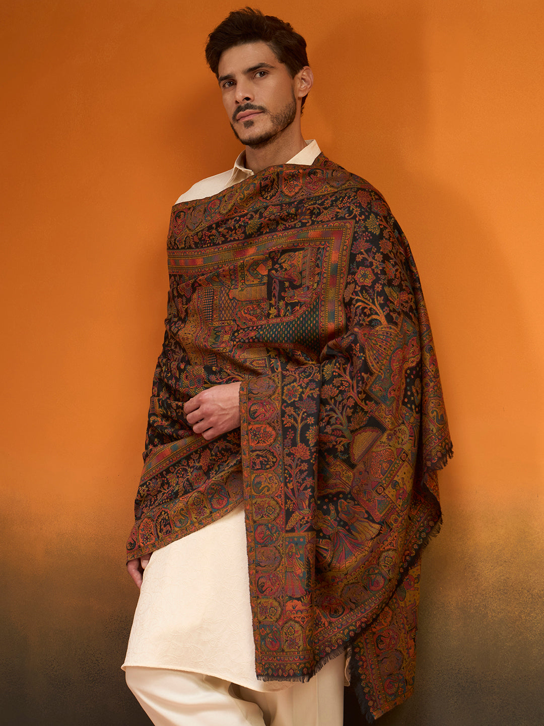 Men Shahi Manzar Fine Wool Kaani Shawl