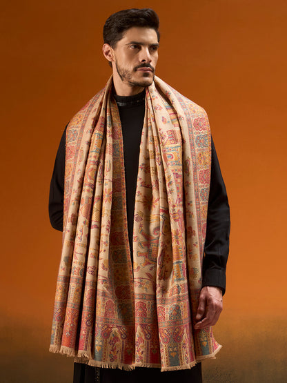 Men Gulrukh Reversible Kaani Zari Shawl