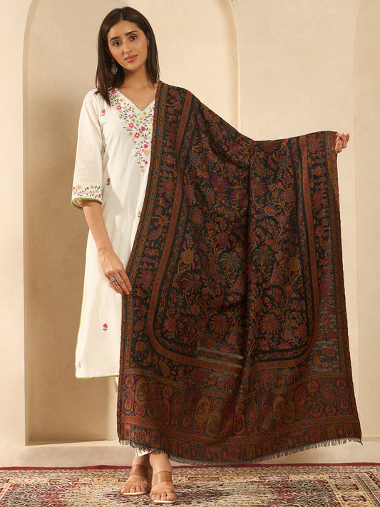 Women Orchard Kaani Wool Blend Kashmiri Shawl