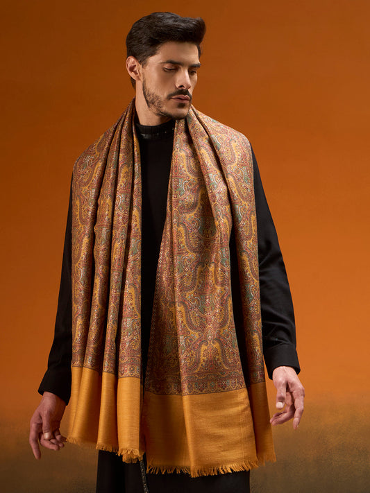 Men Gulnaar Royale Reversible Kaani Zari Shawl