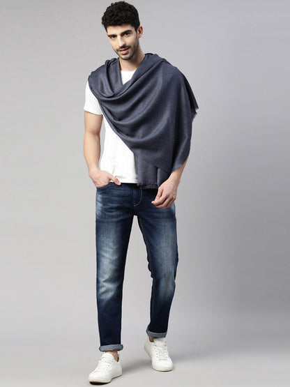 Men's Zarif 100%Pure Wool Melange Stole (Size 71X203 CM)