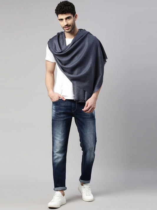 Men's Zarif 100%Pure Wool Melange Stole (Size 71X203 CM)