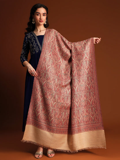 Women Regalis Zari Reversible Kaani Fine Wool Shawl