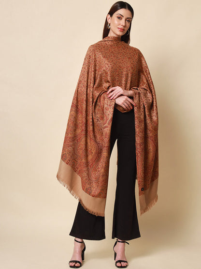 Women's Zarif-e-Kashmir Wool Blend Jamawar Shawl (Size: 101X203 CM)