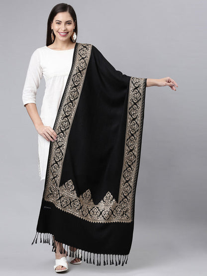 Women's Zarif Kashmiri Aari Embroidery Stole (Size: 71X203 CM)