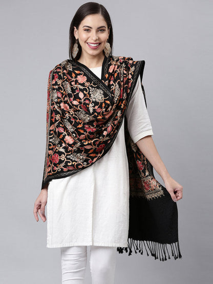 Women's Dilkash Kashmiri Aari Embroidery Stole (Size: 71X203 CM)