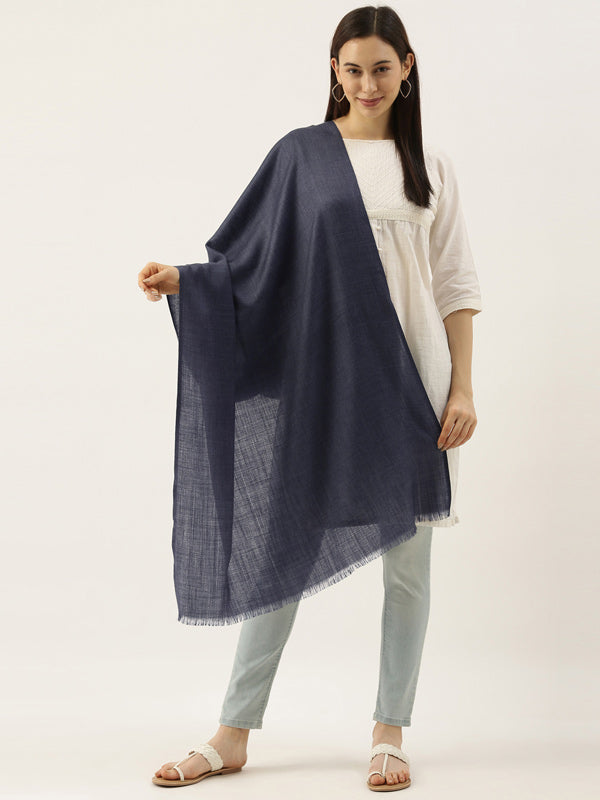 Women's zarif Pure Wool Melange Stole (Size 71X203 CM)