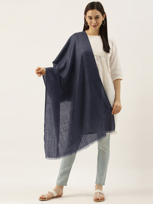 Women's zarif Pure Wool Melange Stole (Size 71X203 CM)