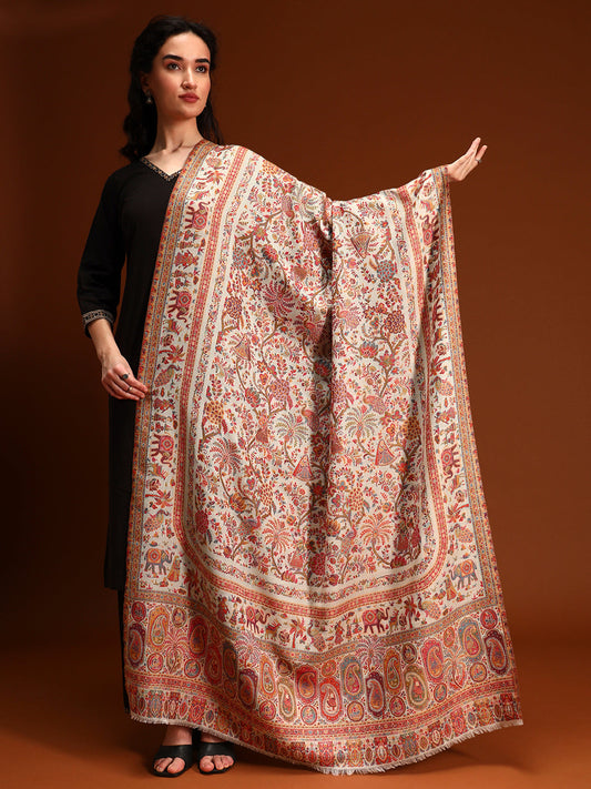 Women Orchard Kaani Wool Blend Kashmiri Shawl