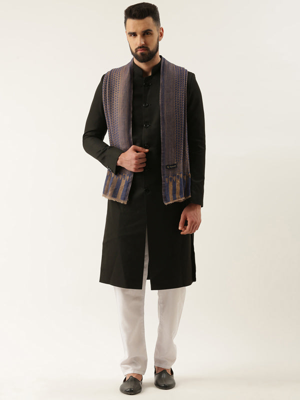 Men Aarzoo Fine Pashmina Wool Blend Stole,  Scarf (Size71X203 CM)